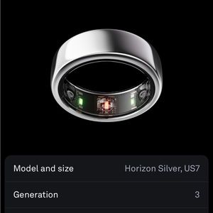 Oura Ring Size 7 Horizon in silver